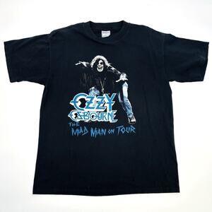 Vintage Ozzy Osbourne 90s single stitch "Wild Man on Tour" band tee XL All Sport